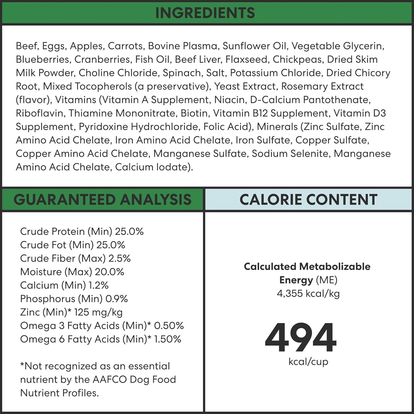 Air Dried Grain Free Dog Food for Dogs Large, Medium and Small | Puppy Dog Food, Adult Dog Food, Senior Dog Food | Beef & Berries 4.5 Lbs / 72 Oz Bag