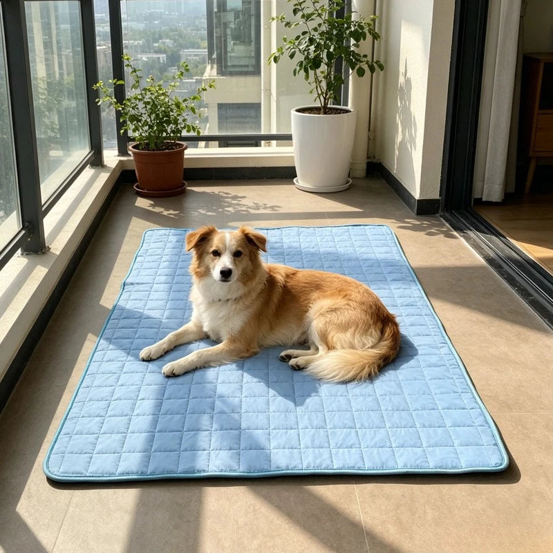 2026 Ice Cool Upgrade Dog Cooling Mat Summer Pet Cold Bed Extra Large for Small Big Dogs Pad Breathable Pet Cold Bed