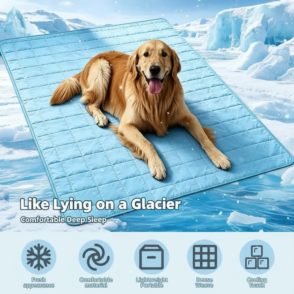 2026 Ice Cool Upgrade Dog Cooling Mat Summer Pet Cold Bed Extra Large for Small Big Dogs Pad Breathable Pet Cold Bed