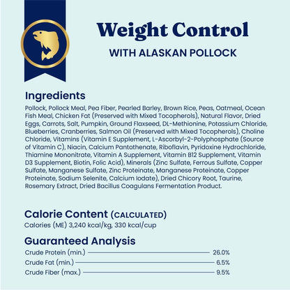 Solid Gold Healthy Weight Management Dry Dog Food for Adult & Senior Dogs - with Pollock, Whole Grain & Probiotics for Gut Health & Digestion Support - Dry Dog Food for Weight Management Support –24LB