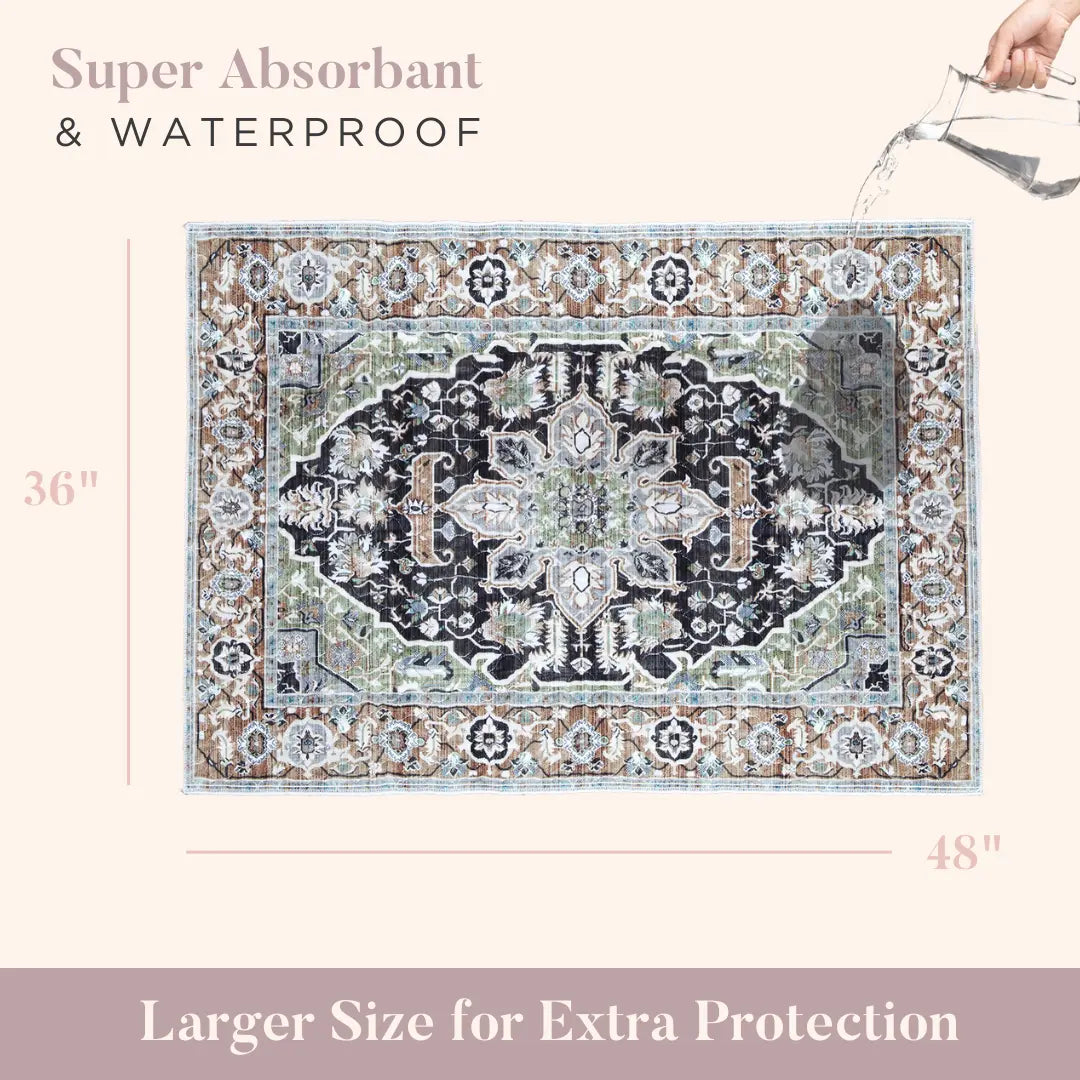 Lovewag Pets Eco-Friendly Washable Dog Pads - Leak-Proof, Multi-Design Options, Sizes 16"x24", 36"x48", 28"x41", and 54"x72" - Pack of 2