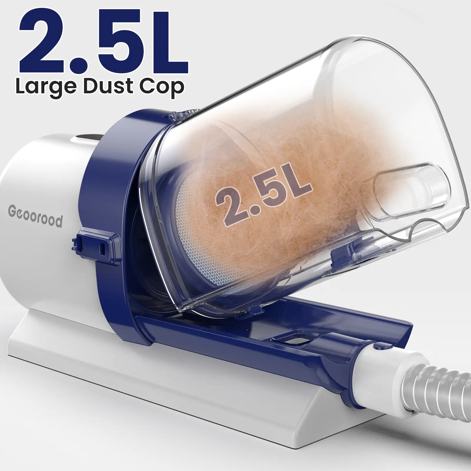 Geoorood All-In-One Dog Grooming Kit with Powerful Vacuum Brush - Lightweight, Portable, and Easy to Clean!
