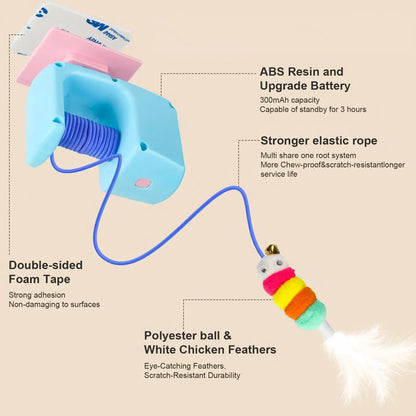 Interactive Automatic Bungee Cat Toy - USB Rechargeable Hanging Door Teaser for Endless Fun and Exercise!