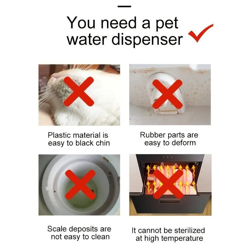 Large 74Oz Stainless Steel Automatic Pet Water Fountain - Ideal Dog & Cat Water Dispenser