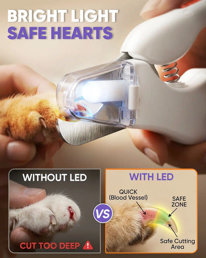 Catpick 2-In-1 Rechargeable Pet Grooming Kit - Nail Trimmer & File Set with LED Light for Safe, Quiet Claw Care for Dogs & Cats