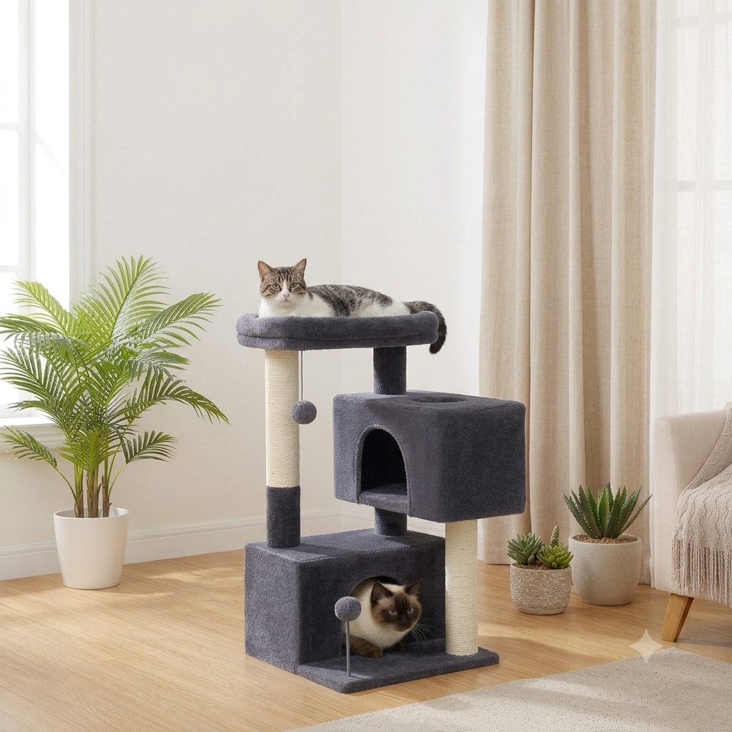 Multi-Level Cat Tree Tower for Kittens, Small, Medium & Large Cats