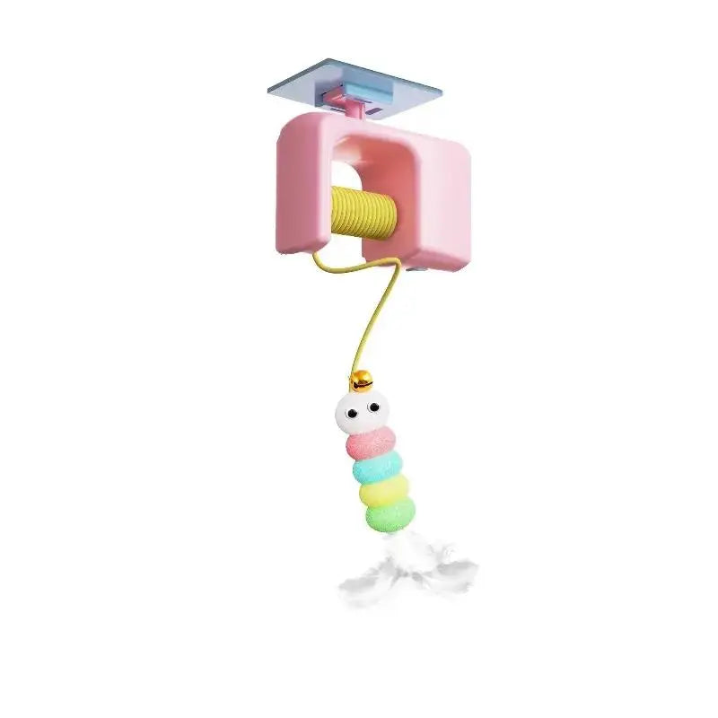 Interactive Automatic Bungee Cat Toy - USB Rechargeable Hanging Door Teaser for Endless Fun and Exercise!