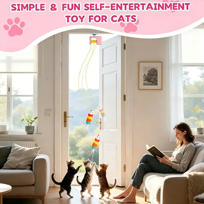 Interactive Automatic Bungee Cat Toy - USB Rechargeable Hanging Door Teaser for Endless Fun and Exercise!
