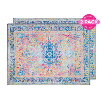Lovewag Pets Eco-Friendly Washable Dog Pads - Leak-Proof, Multi-Design Options, Sizes 16"x24", 36"x48", 28"x41", and 54"x72" - Pack of 2