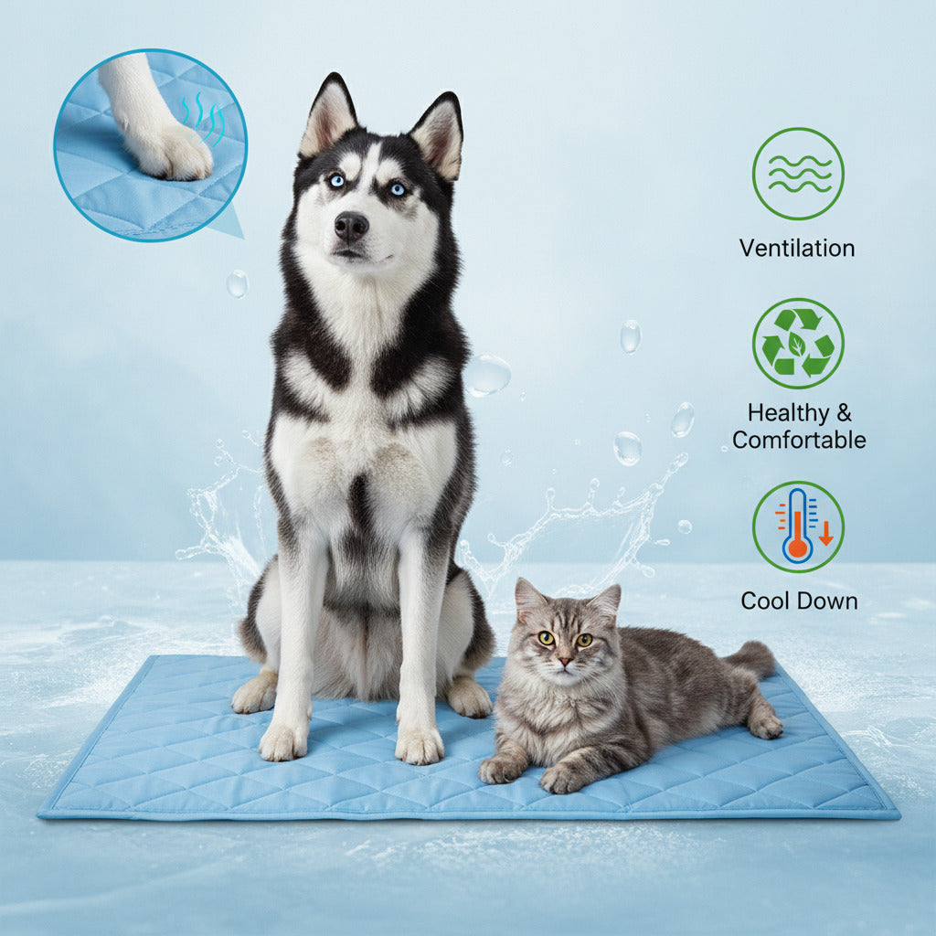 2026 Ice Cool Upgrade Dog Cooling Mat Summer Pet Cold Bed Extra Large for Small Big Dogs Pad Breathable Pet Cold Bed