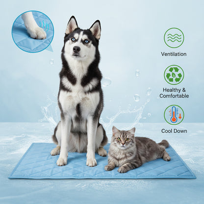 2026 Ice Cool Upgrade Dog Cooling Mat Summer Pet Cold Bed Extra Large for Small Big Dogs Pad Breathable Pet Cold Bed