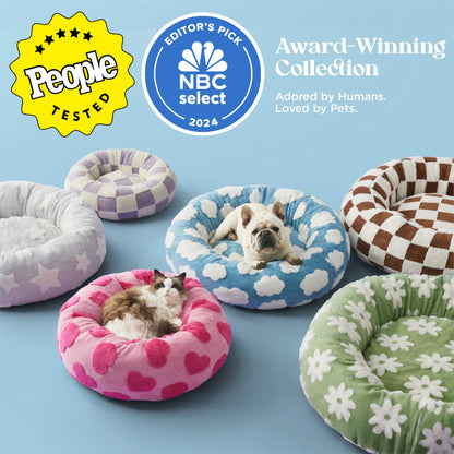 Lesure Soft Donut Bed - Cozy Fluffy Calming Bed for Small/Medium/Large Dogs & Cats, Soft Plush round Pet Bed for Comfort, Washable, Anti-Slip Bottom, Camas Para Perros, Pet Supplies Bedding