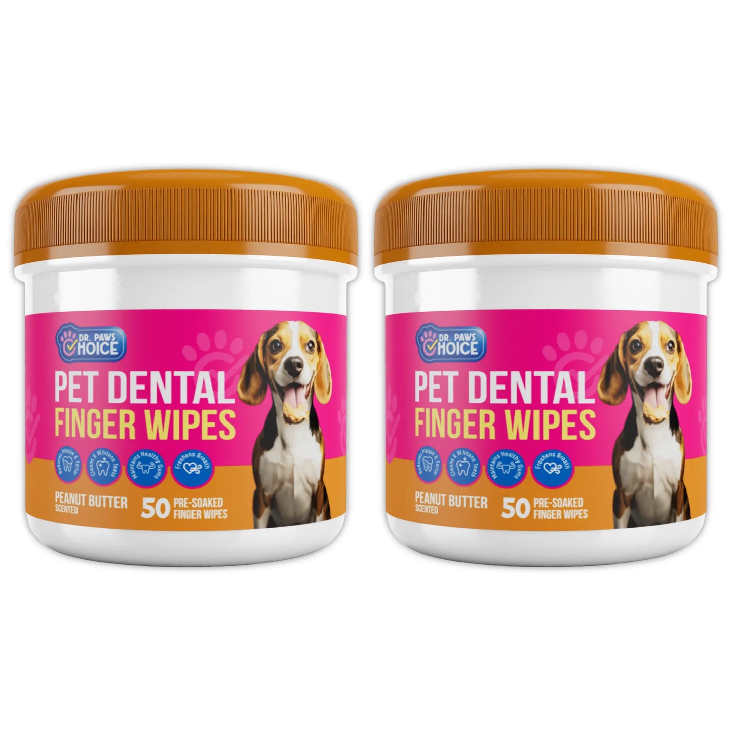 Dr. Paws Pet Care Finger Wipes – All-in-One Dental, Ear & Eye Cleaning for Dogs & Cats | Eliminate Plaque, Bad Breath, Tear Stains & Ear Wax | Hypoallergenic No-Rinse Grooming Solution