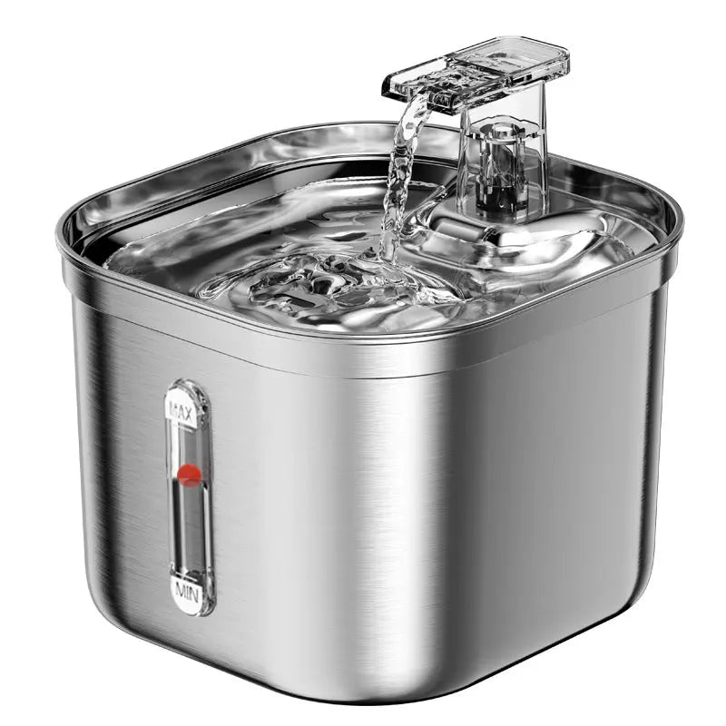 Large 74Oz Stainless Steel Automatic Pet Water Fountain - Ideal Dog & Cat Water Dispenser