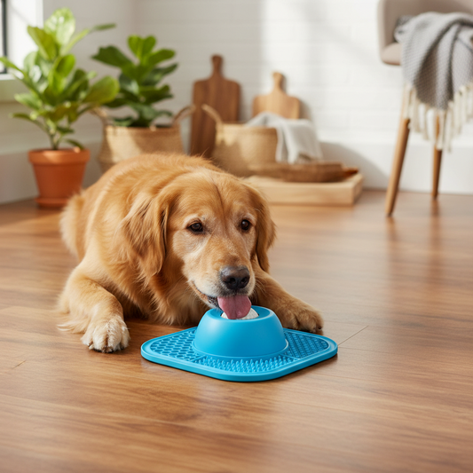 Pawlove Slow Feeder Dog Bowl with Ball